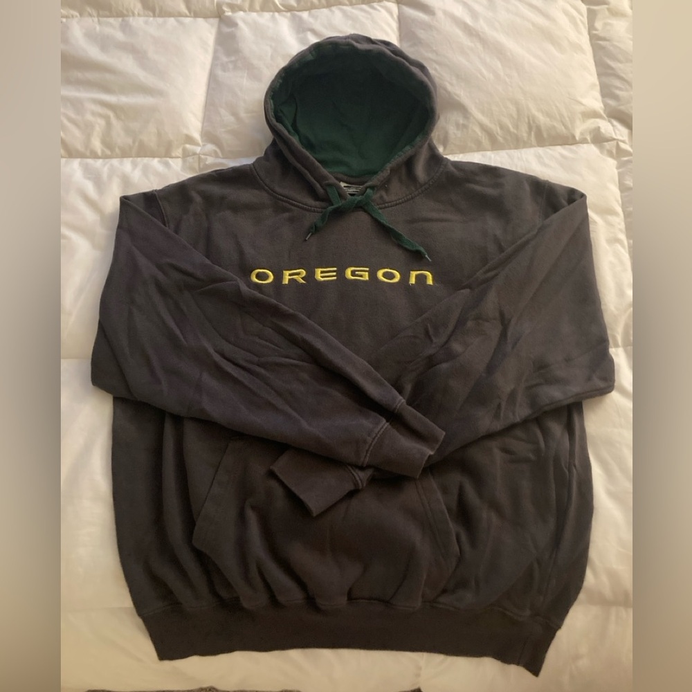 Oregon Hoodie Stadium University XL Ducks sweatshirt Green Yellow